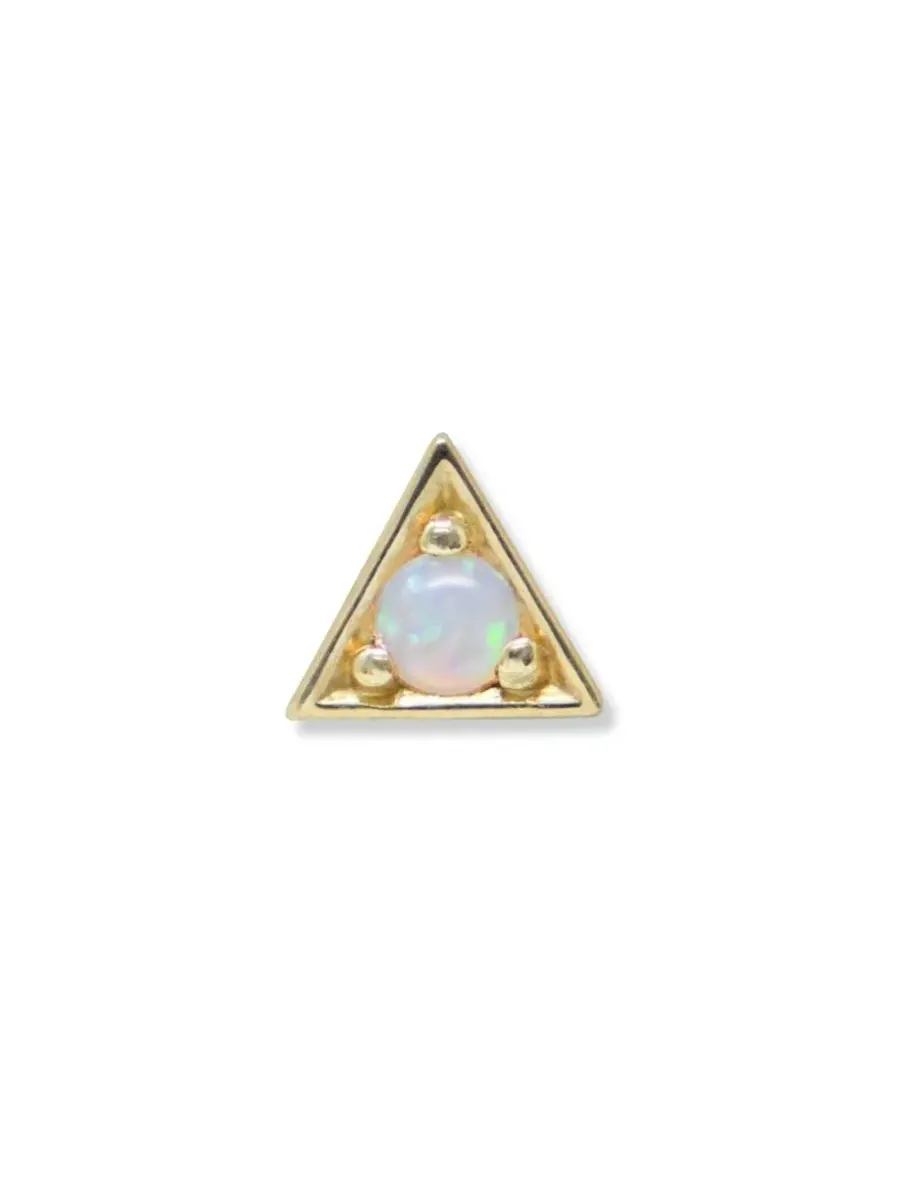 Серьга-пусета Cleo Triangle Single Stud Anzie — желтый