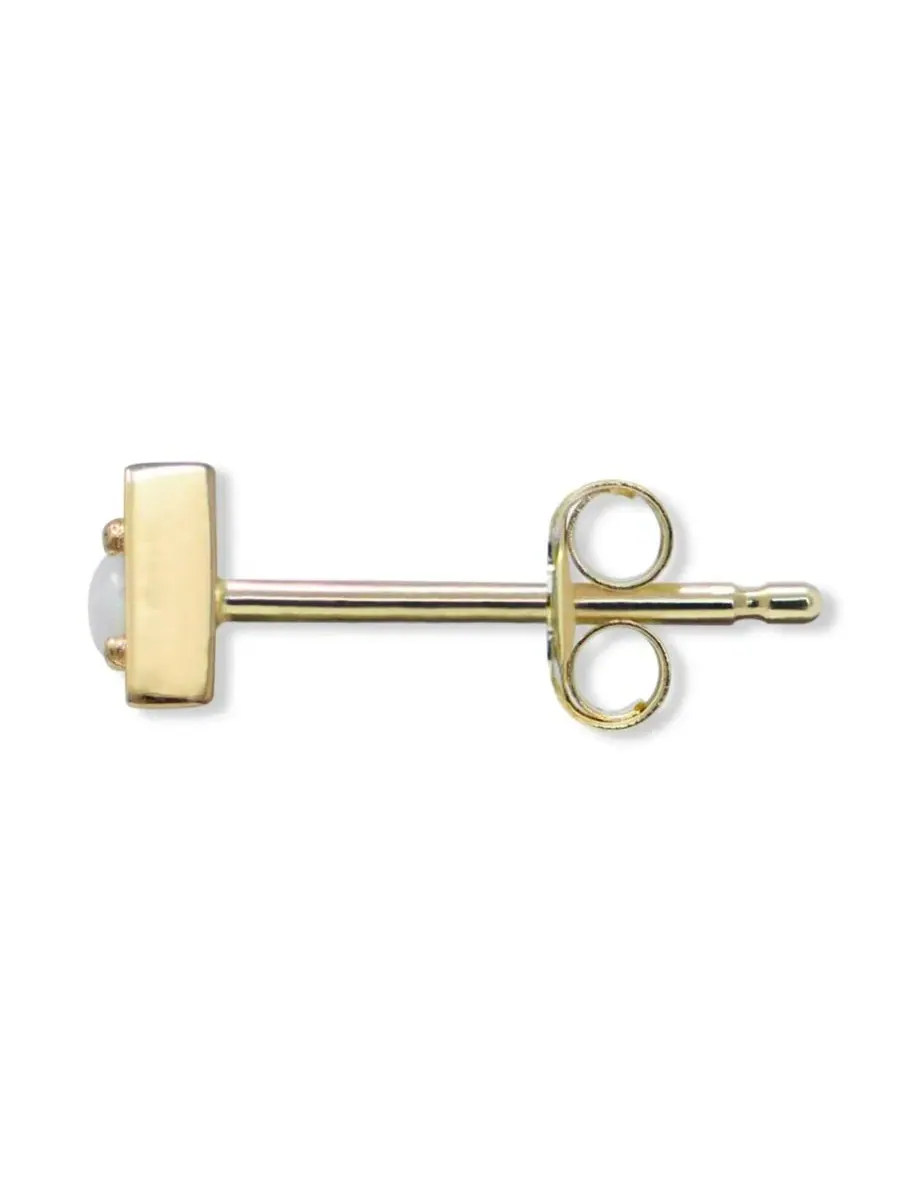 Серьга-пусета Cleo Triangle Single Stud Anzie — изображение 2 из 3, оттенок желтый