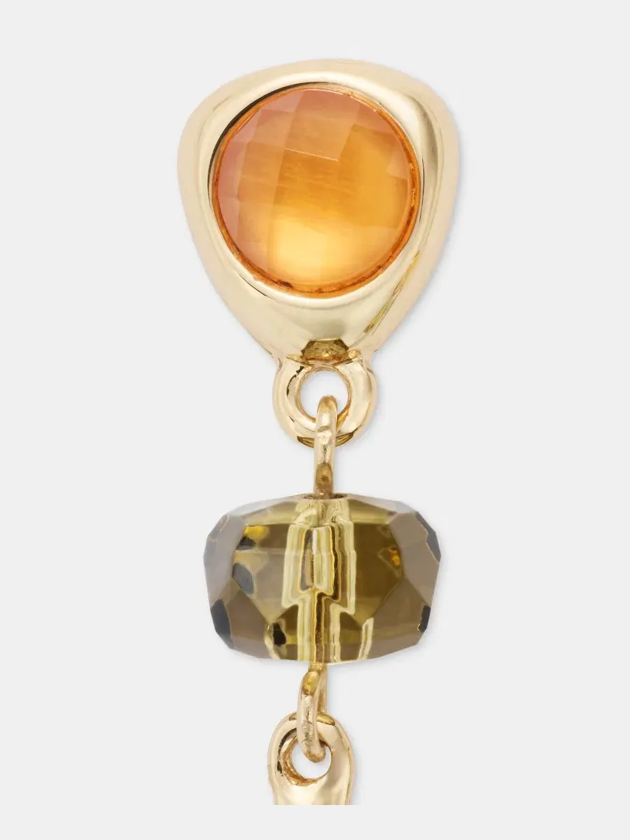 Серьги-подвески линейные с камнем Stone Pebble Anne Klein — изображение 4 из 4, оттенок мульти