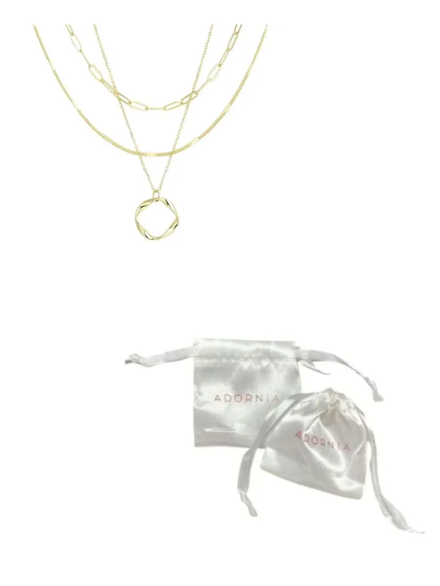 Комплект из 3 ожерелий с позолотой 14k ADORNIA — изображение 4 из 4