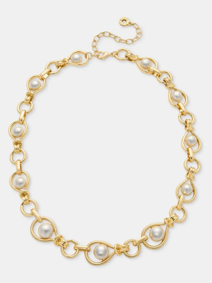 Колье с имитацией жемчуга, открытое звено Anne Klein