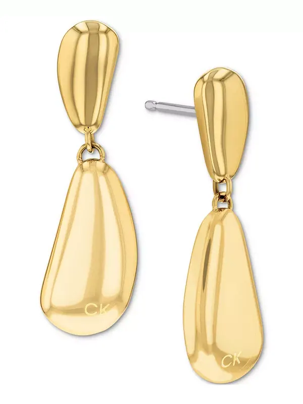 Структурные серьги-подвески из нержавеющей стали Calvin Klein