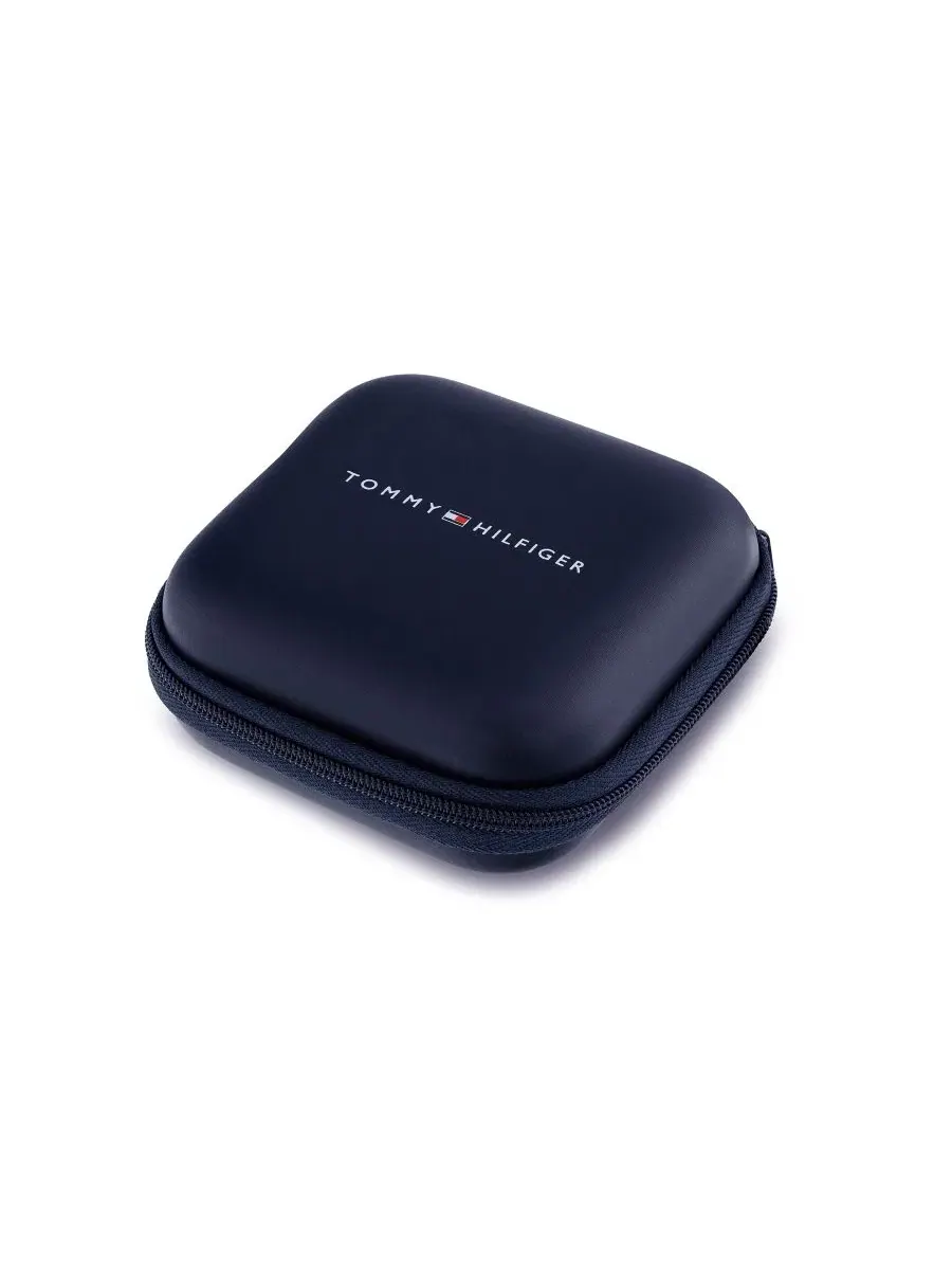 Серьги с полосками и кристаллами, позолоченная сталь Tommy Hilfiger — изображение 3 из 3, оттенок золото