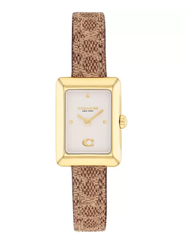 Женские часы Mara с коричневым кожаным ремешком, 19 x 26 мм Coach — изображение 1 из 4, оттенок коричневый