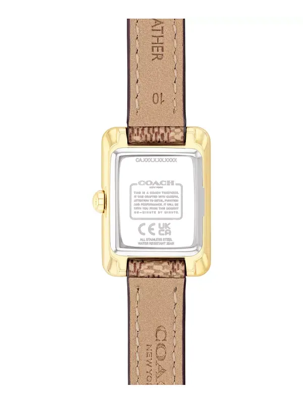 Женские часы Mara с коричневым кожаным ремешком, 19 x 26 мм Coach — изображение 2 из 4, оттенок коричневый