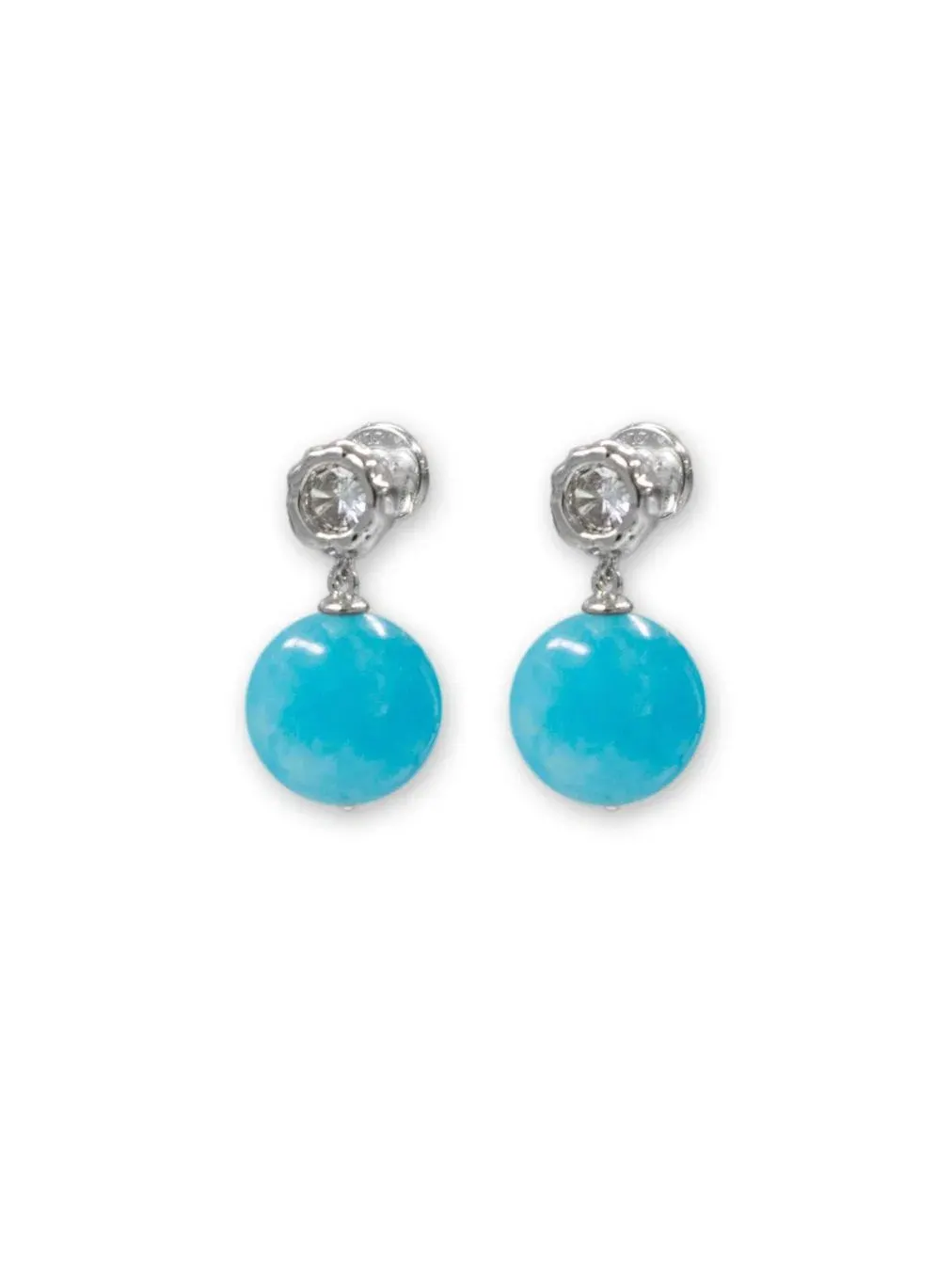 Серьги-подвески с амазонитом Gia Amazonite Drop Classicharms — синий