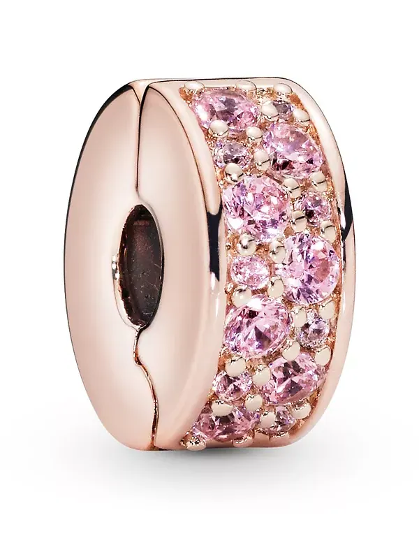 Шарм с фиксированным зажимом из кубических цирконий Pandora