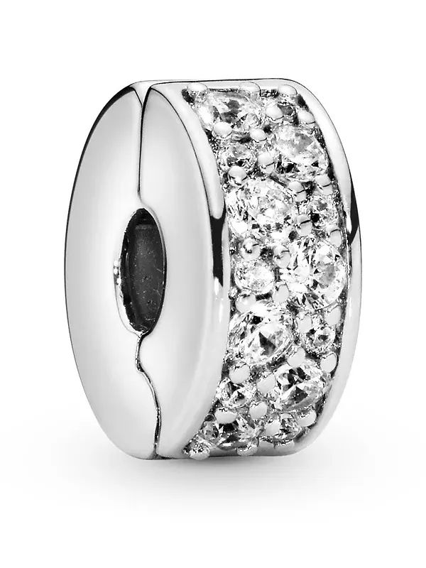 Шарм с фиксированным зажимом из кубических цирконий Pandora — изображение 1 из 4, оттенок прозрачный