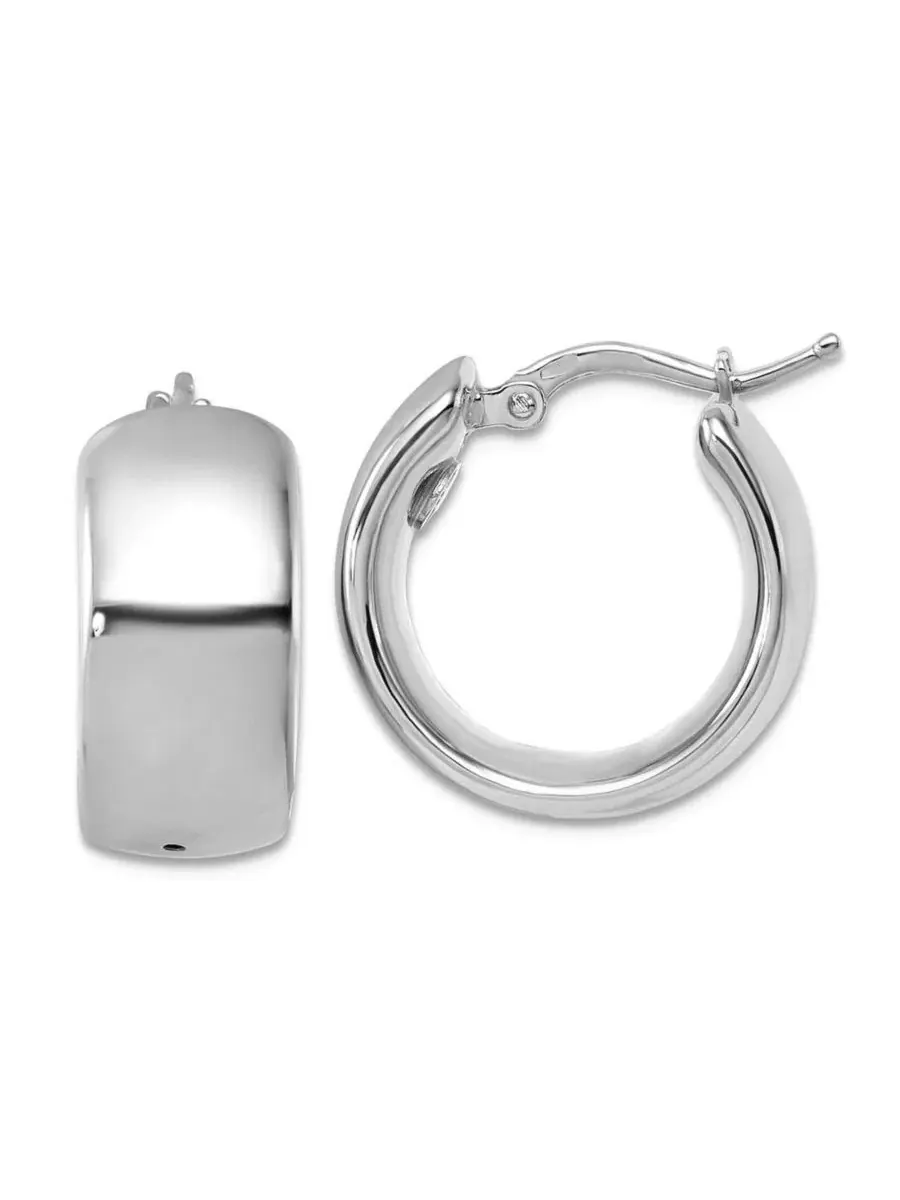 Серьги-кольца из желтого золота 18 карат, широкие, круглые Curata Jewelry