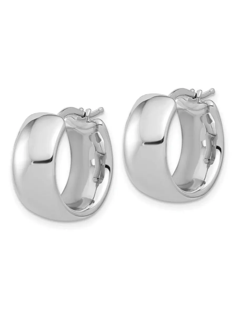 Серьги-кольца из желтого золота 18 карат, широкие, круглые Curata Jewelry — изображение 3 из 7, оттенок золотистый