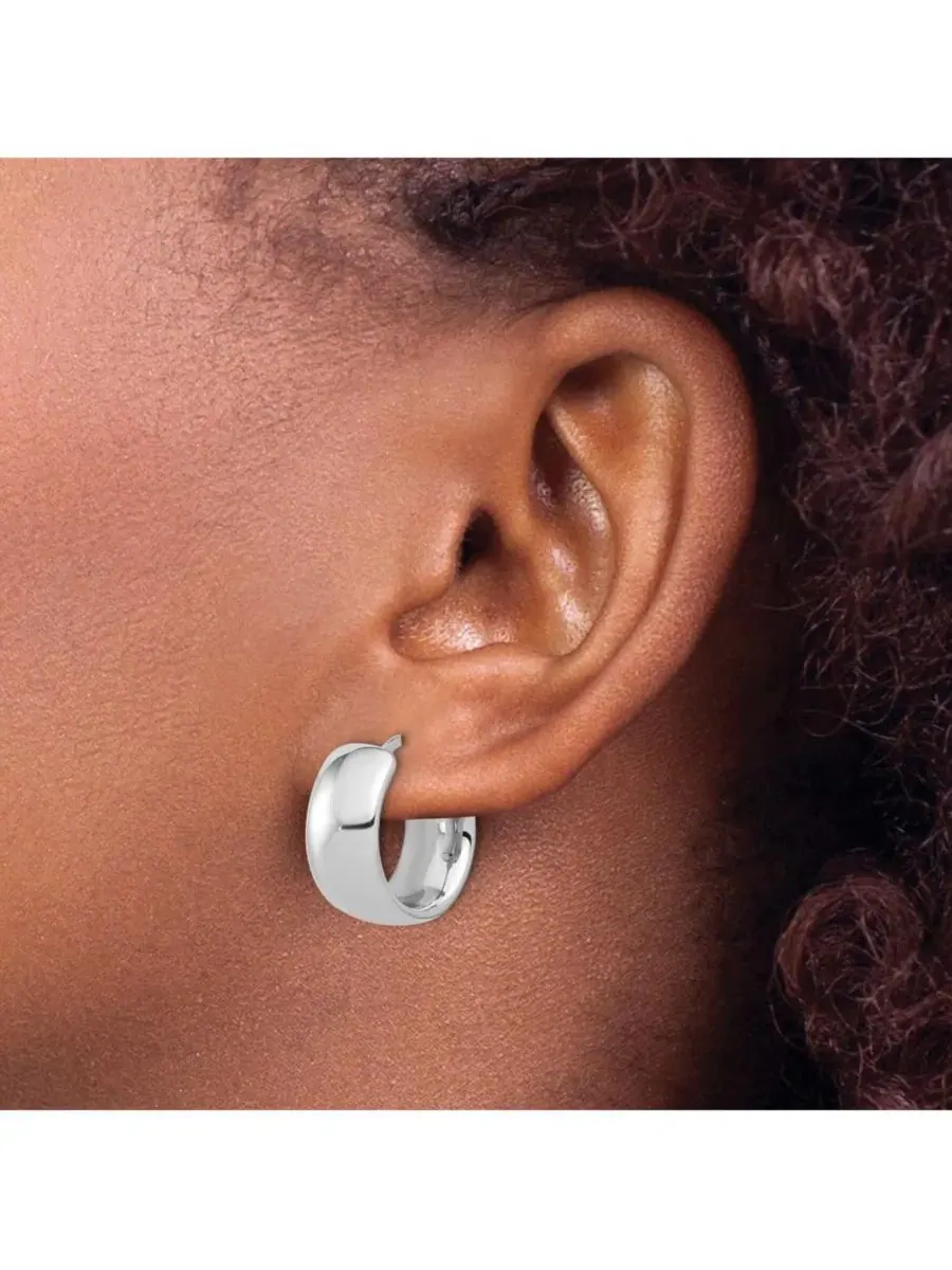 Серьги-кольца из желтого золота 18 карат, широкие, круглые Curata Jewelry — изображение 4 из 7, оттенок золотистый