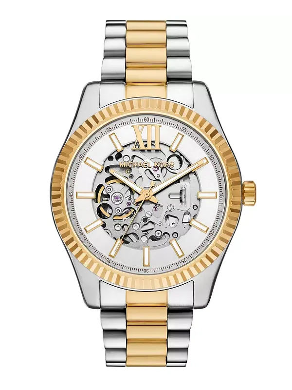 Мужские автоматические часы Lexington из двухцветной нержавеющей стали, 45 мм Michael Kors — изображение 1 из 4