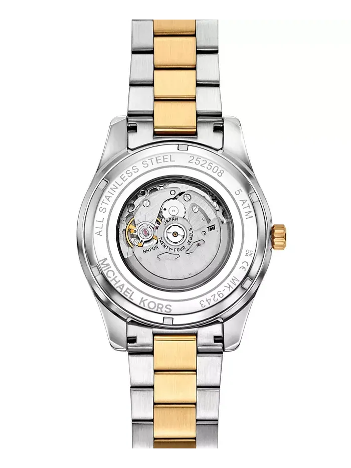 Мужские часы Lexington Automatic с двухцветным корпусом из нержавеющей стали, 45 мм Michael Kors — изображение 4 из 5