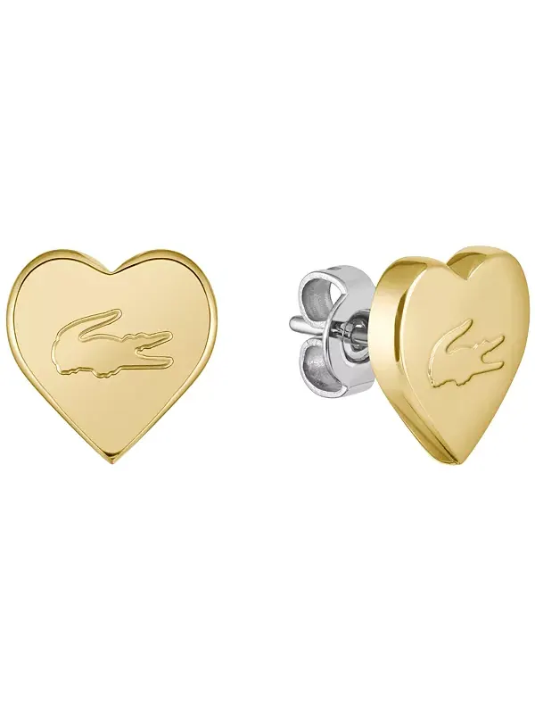 Серьги Women's Love My Croc из желтого золота с IP-покрытием Lacoste
