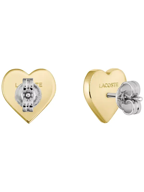 Серьги Women's Love My Croc из желтого золота с IP-покрытием Lacoste — изображение 3 из 4, оттенок золото