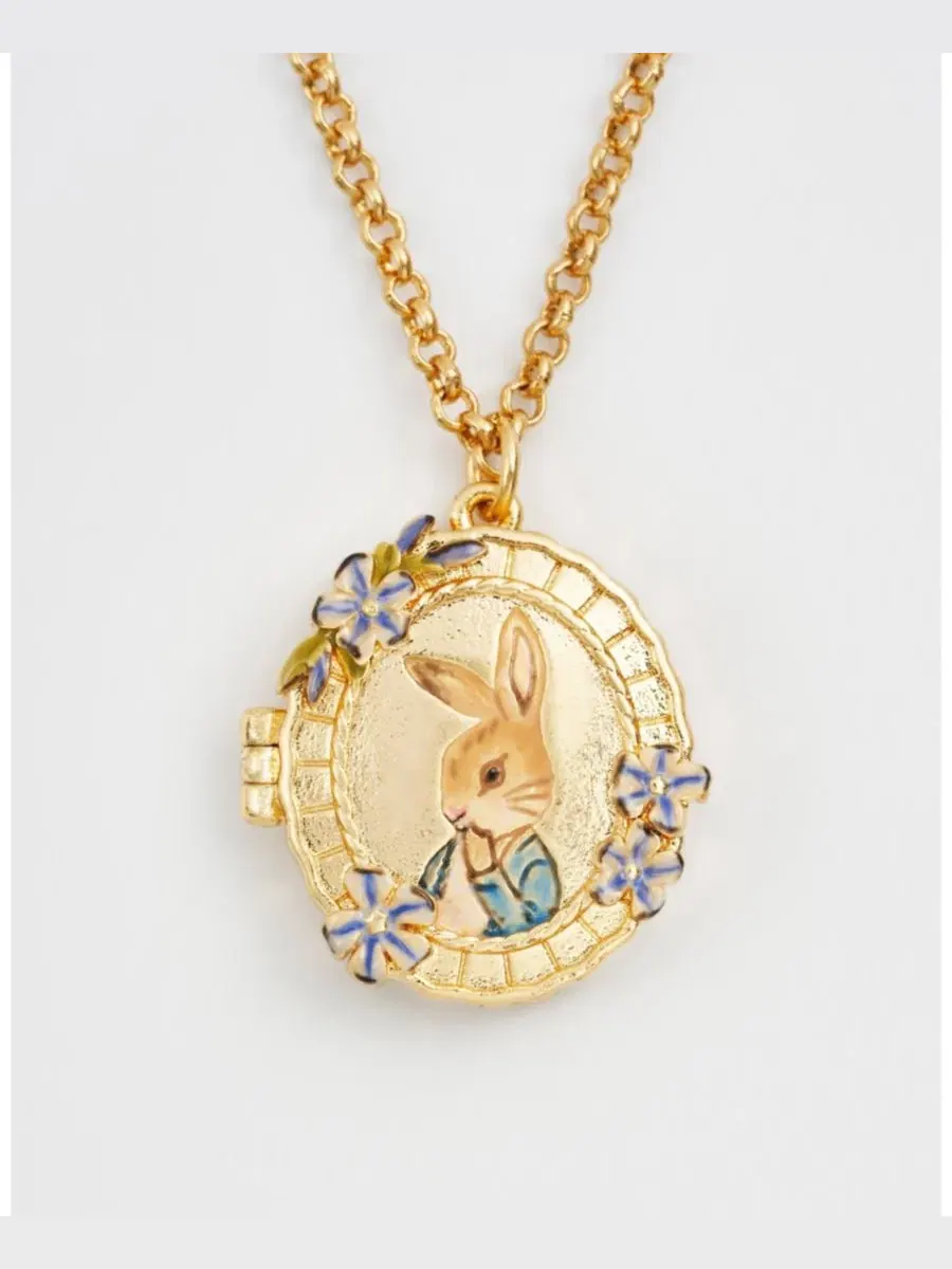 Подвеска-кулон с медальоном Peter Rabbit Cameo Locket Fable England — изображение 2 из 6, оттенок золото