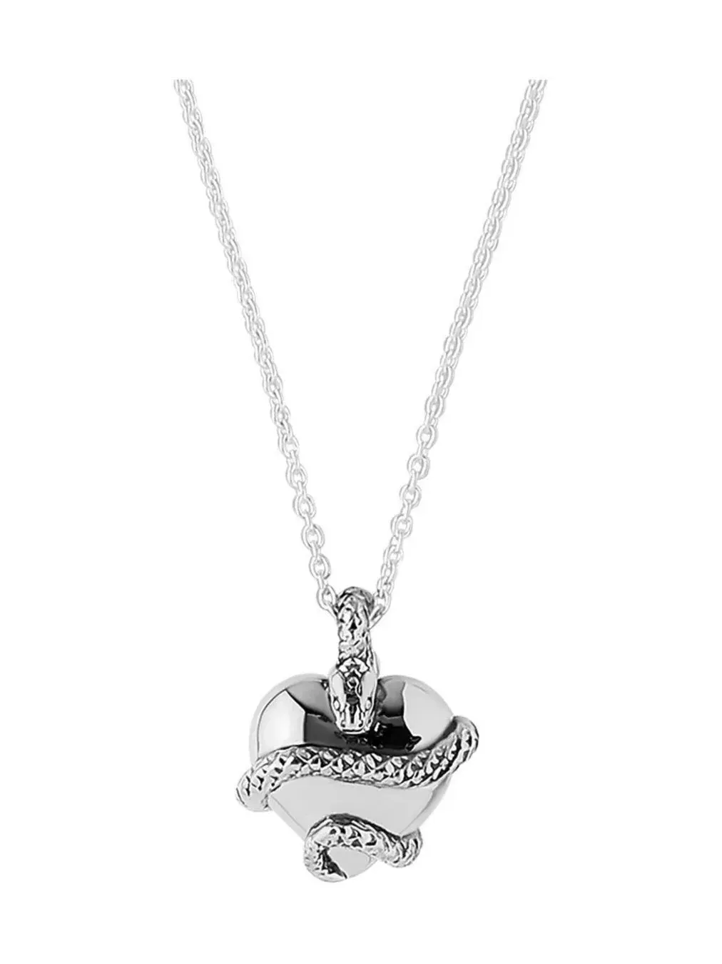 Кулон-сердце со змеей Wise Heart Charm Astor & Orion — серебристый