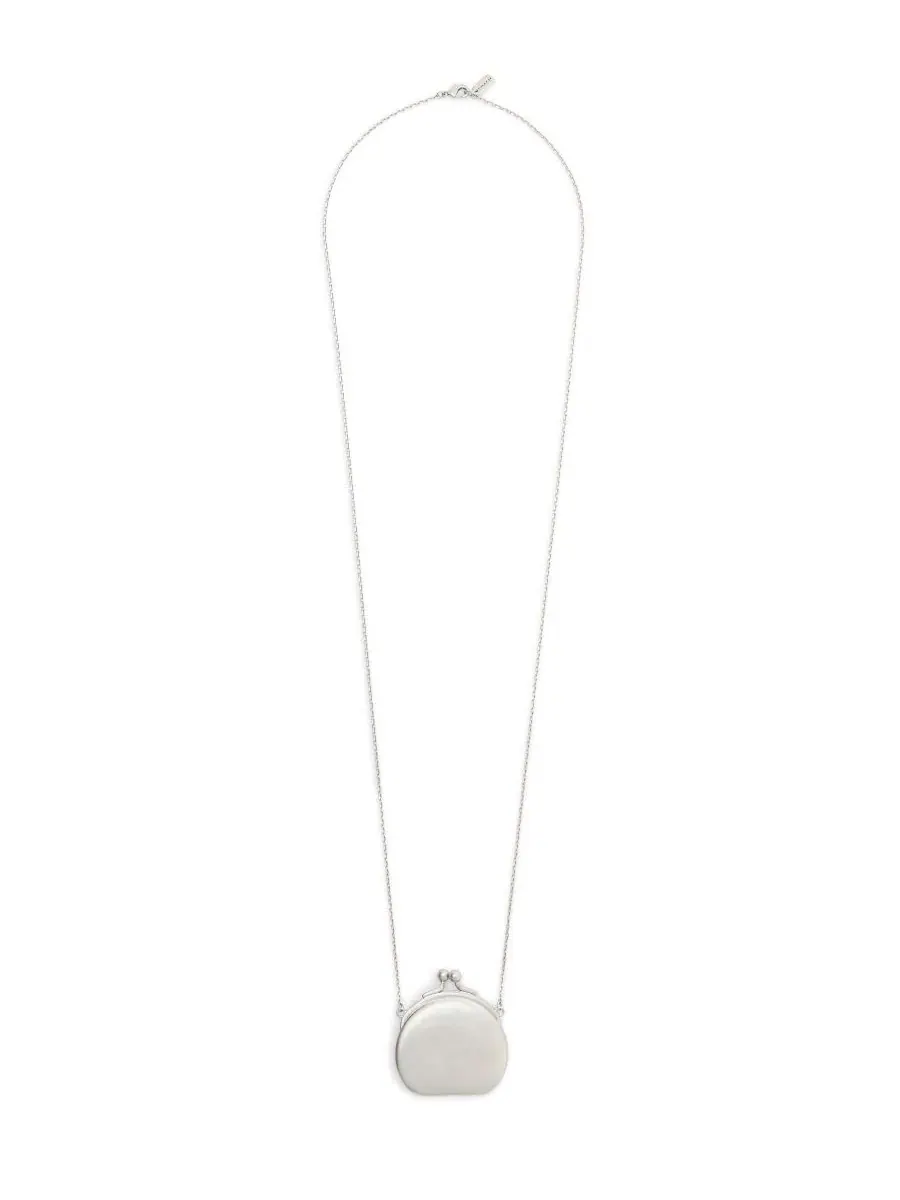 Колье с подвеской-кошельком Antique Silver Runway Coin Purse Pendant Necklace COACH