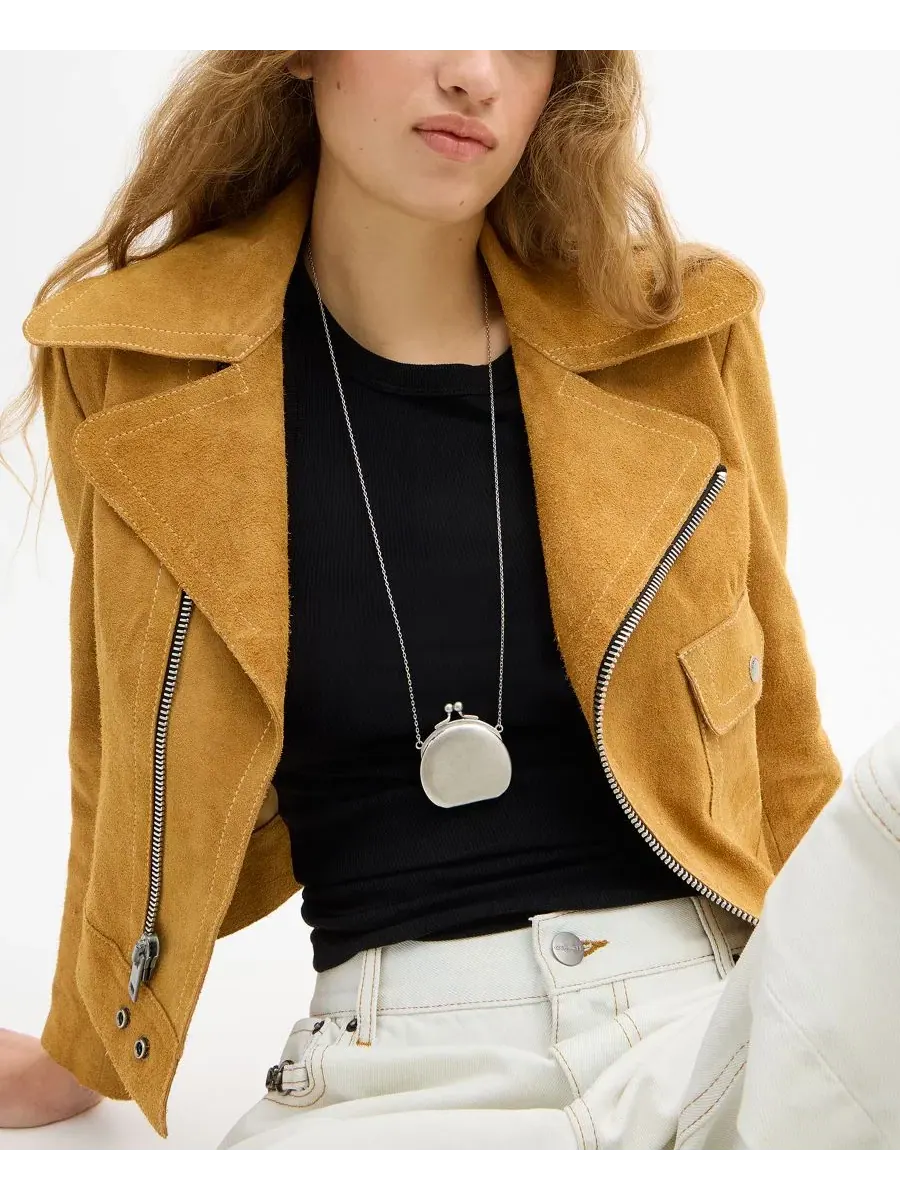 Колье с подвеской-кошельком Antique Silver Runway Coin Purse Pendant Necklace COACH — изображение 7 из 7, оттенок серебристый