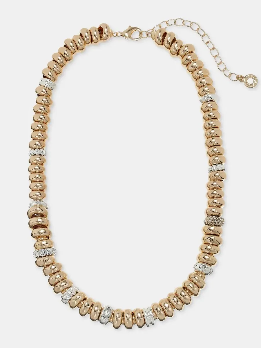 Колье-воротник с кристаллами и бусинами rondelle, модель Crystal Beaded All-Around Collar Necklace