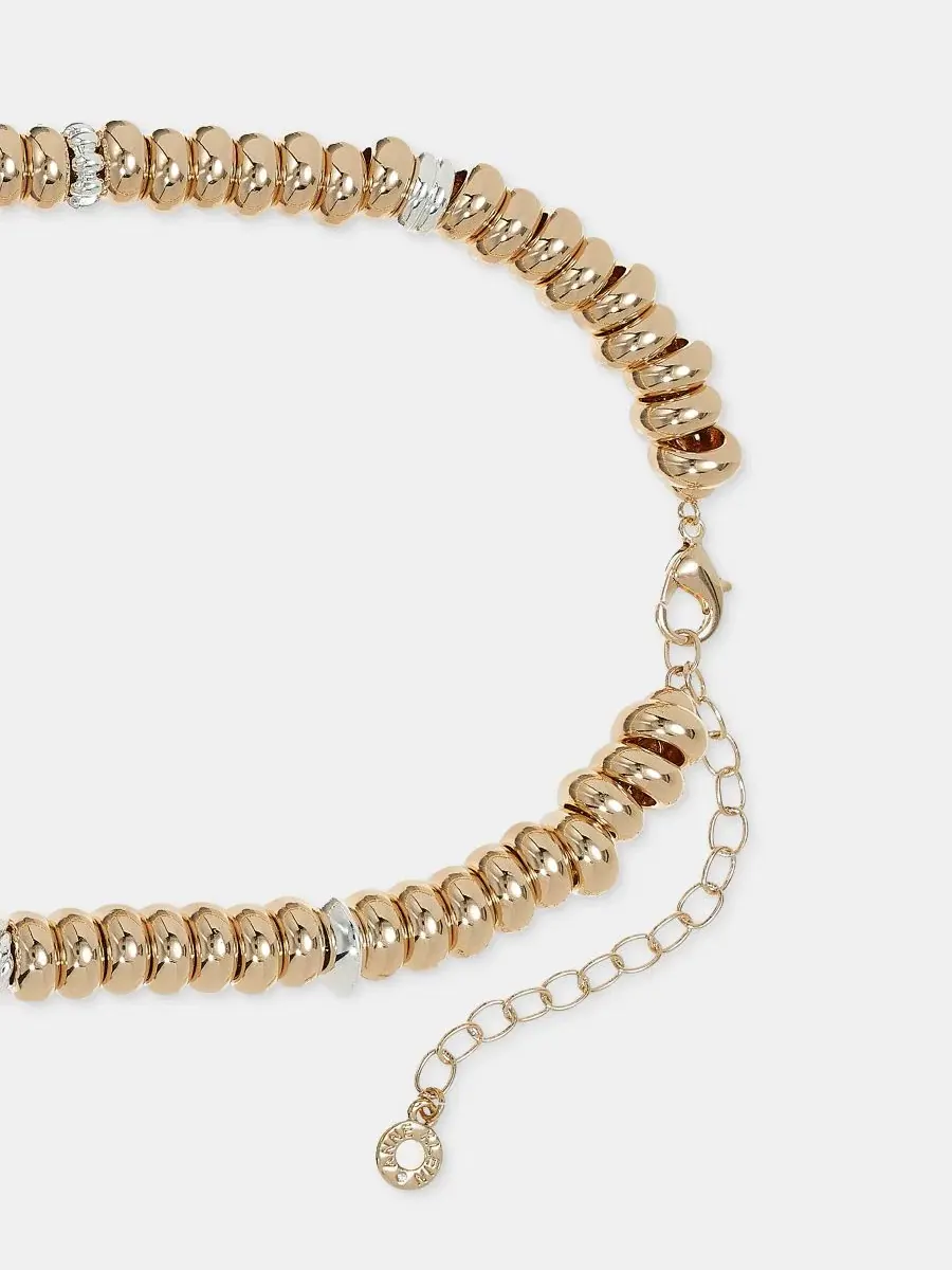 Колье-воротник с кристаллами и бусинами rondelle, модель Crystal Beaded All-Around Collar Necklace — изображение 3 из 4