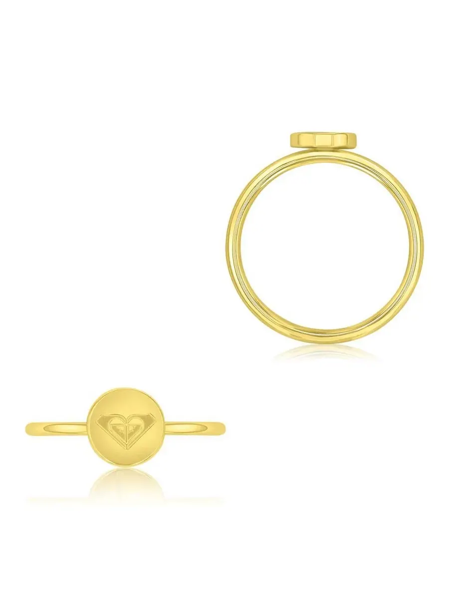 Кольцо с сердцем Yellow Triangular Heart Roxy — изображение 3 из 5, оттенок золото