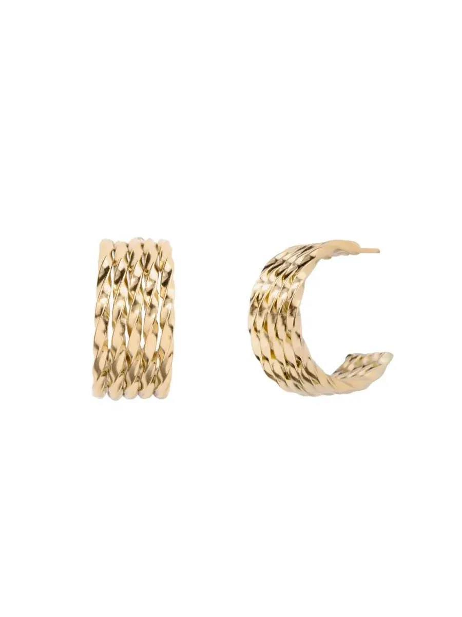 Серьги-кольца с витым дизайном Blake Twisted Hoops Little Sky Stone