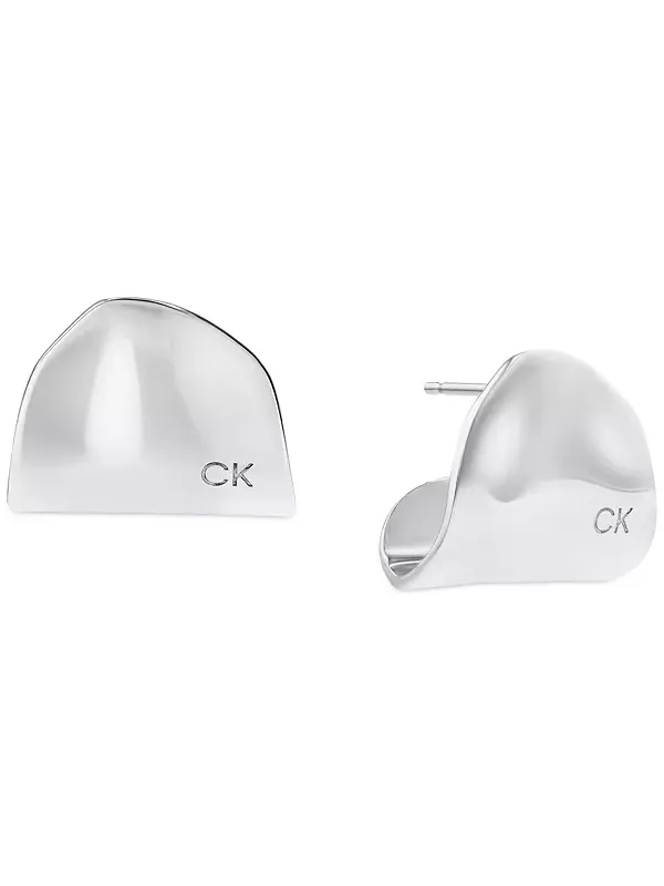Удлиненные изогнутые серьги-подвески из нержавеющей стали Calvin Klein