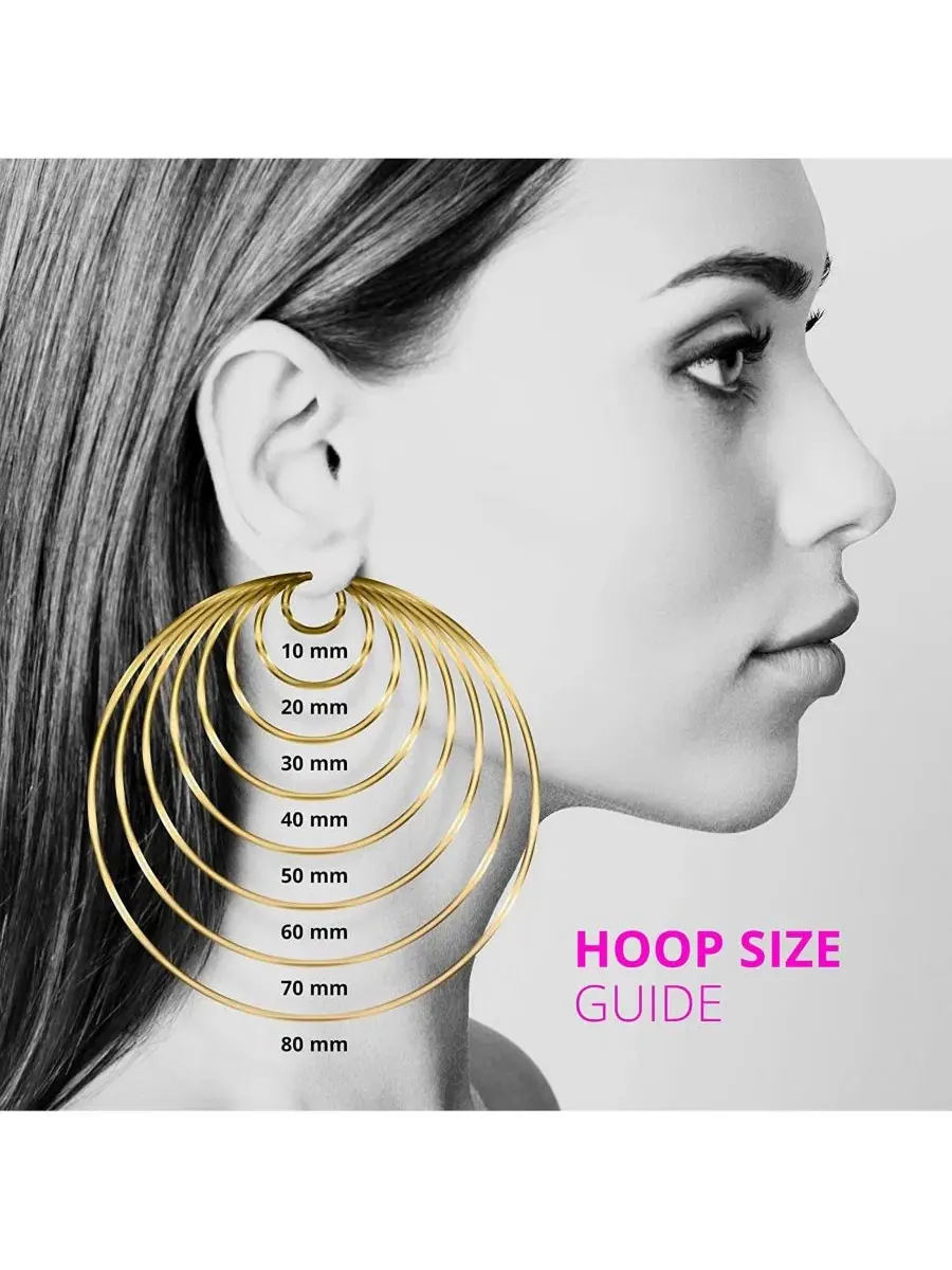 Серьги-кольца классические из платины 950, модель Classic Hoop Curata Jewelry — изображение 7 из 7, оттенок серебряный