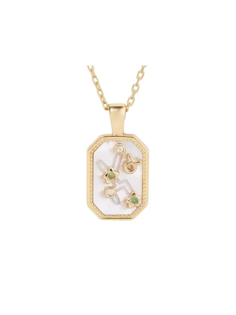 Подвеска-кулон с зодиакальным созвездием и камнем рождения, модель Birthstone Zodiac Little Sky