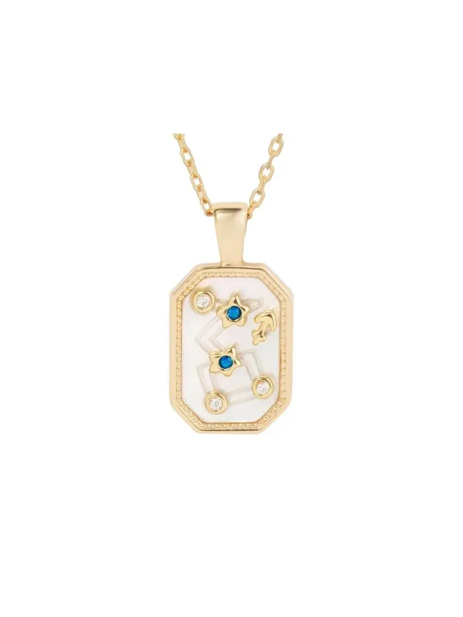 Подвеска-кулон с созвездием и камнем рождения, модель Birthstone Zodiac Pendant Little Sky Stone — изображение 5 из 6