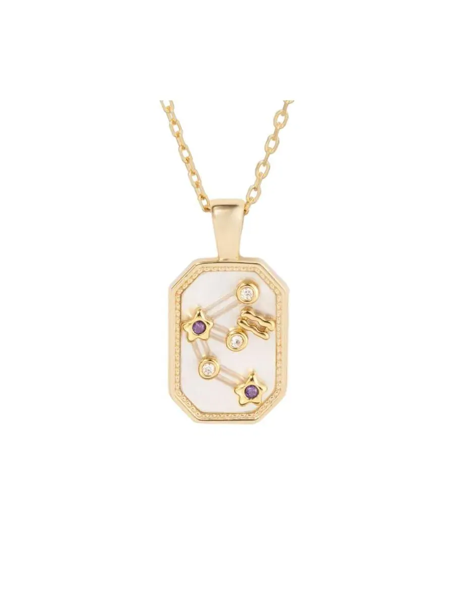 Кулон с зодиакальным созвездием и камнем рождения, модель Birthstone Zodiac Pendant Little Sky Stone — изображение 1 из 5