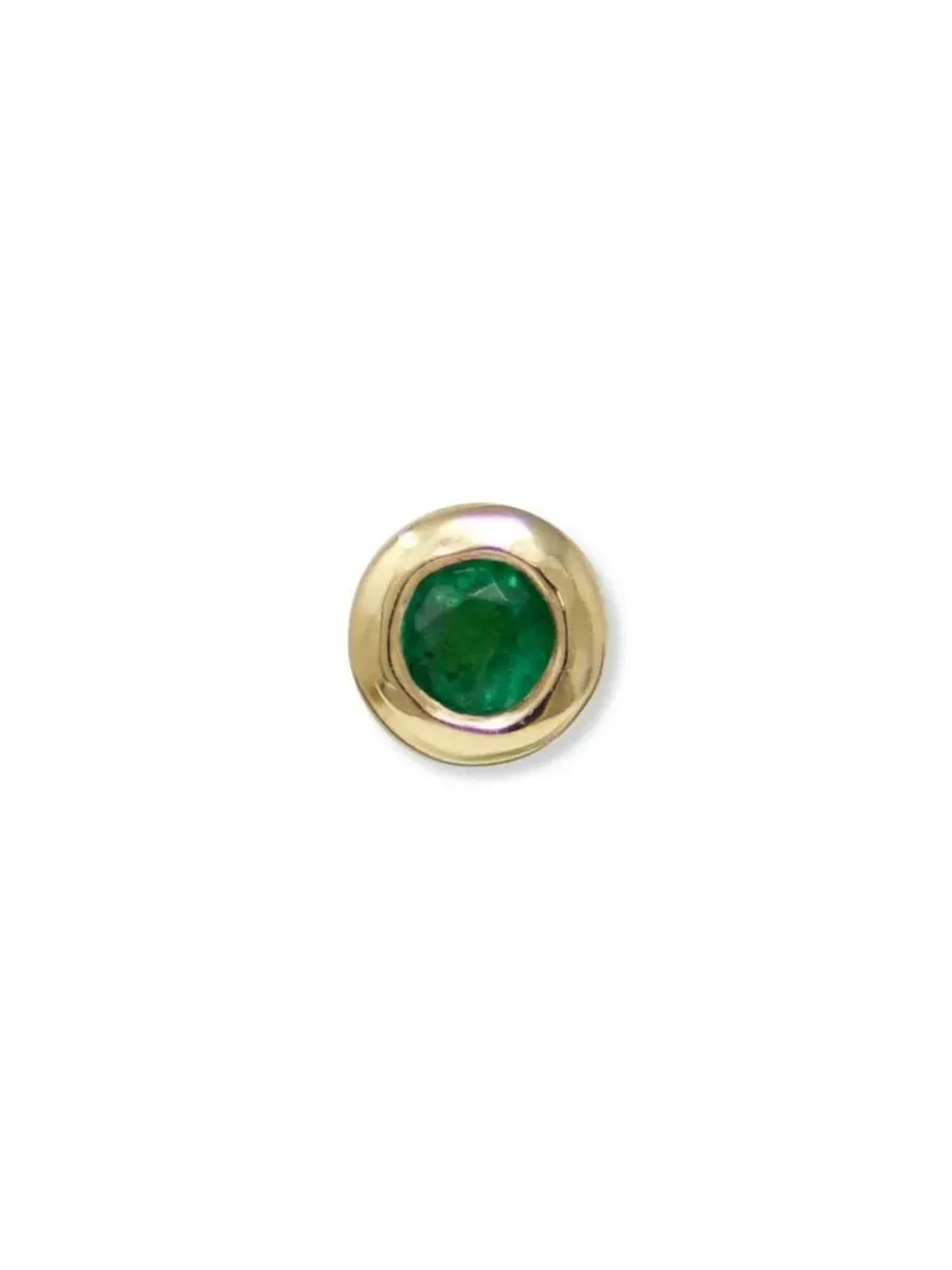 Серьга-пусета Cleo Round Single Stud Anzie — зеленый
