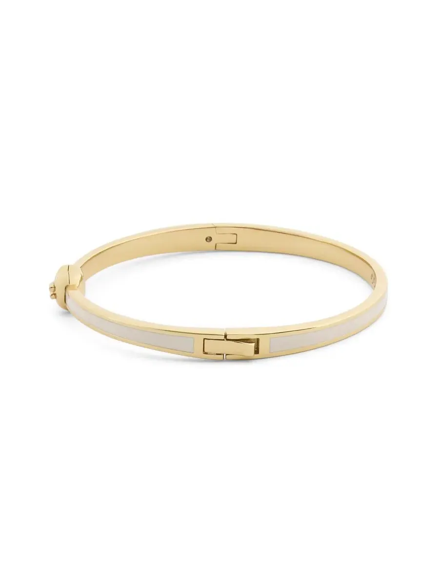 Браслет-манжета с сердцем и фирменным мотивом C, Chalk Signature C Heart Enamel Bangle COACH — изображение 4 из 7