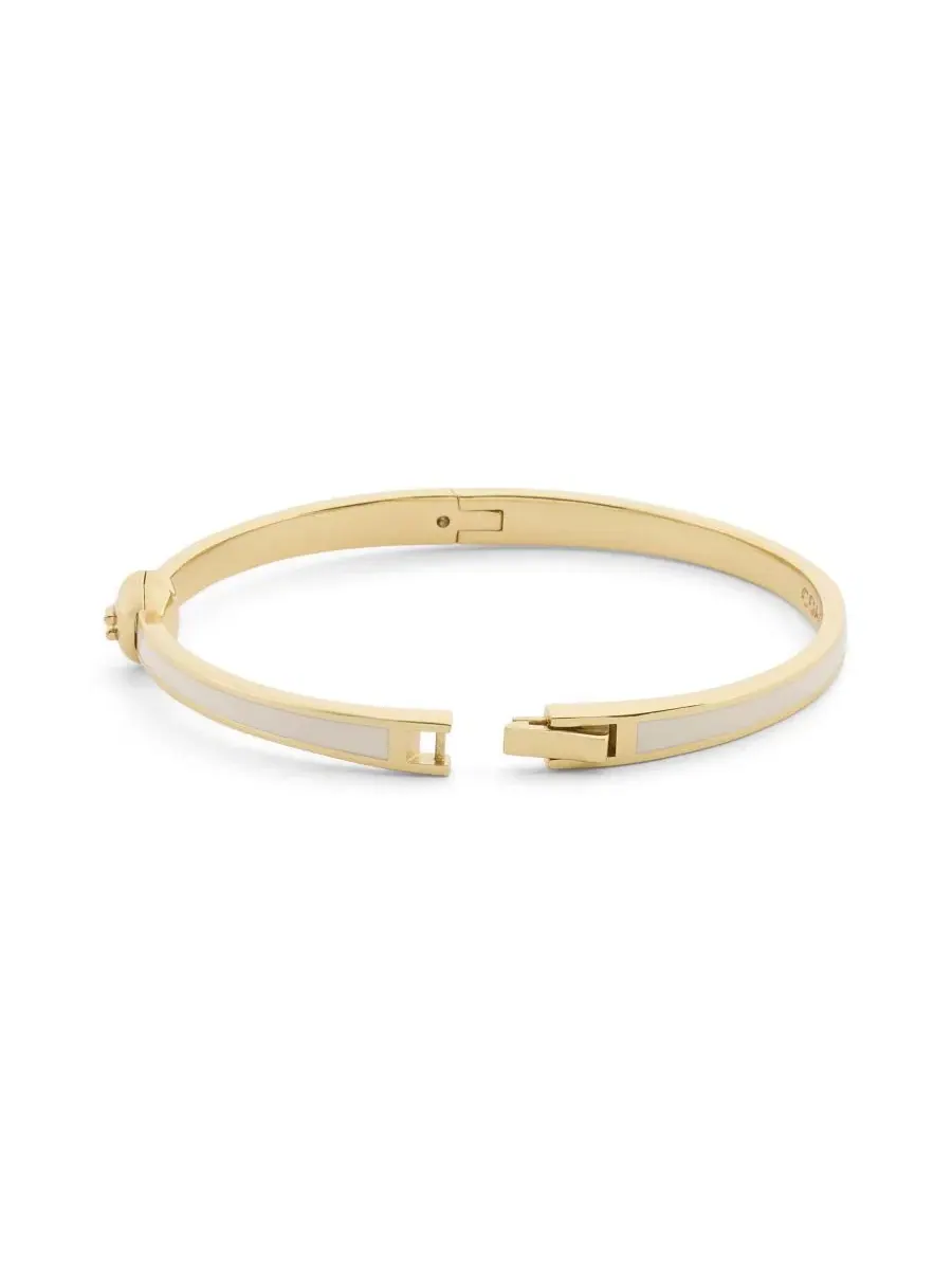 Браслет-манжета с сердцем и фирменным мотивом C, Chalk Signature C Heart Enamel Bangle COACH — изображение 5 из 7