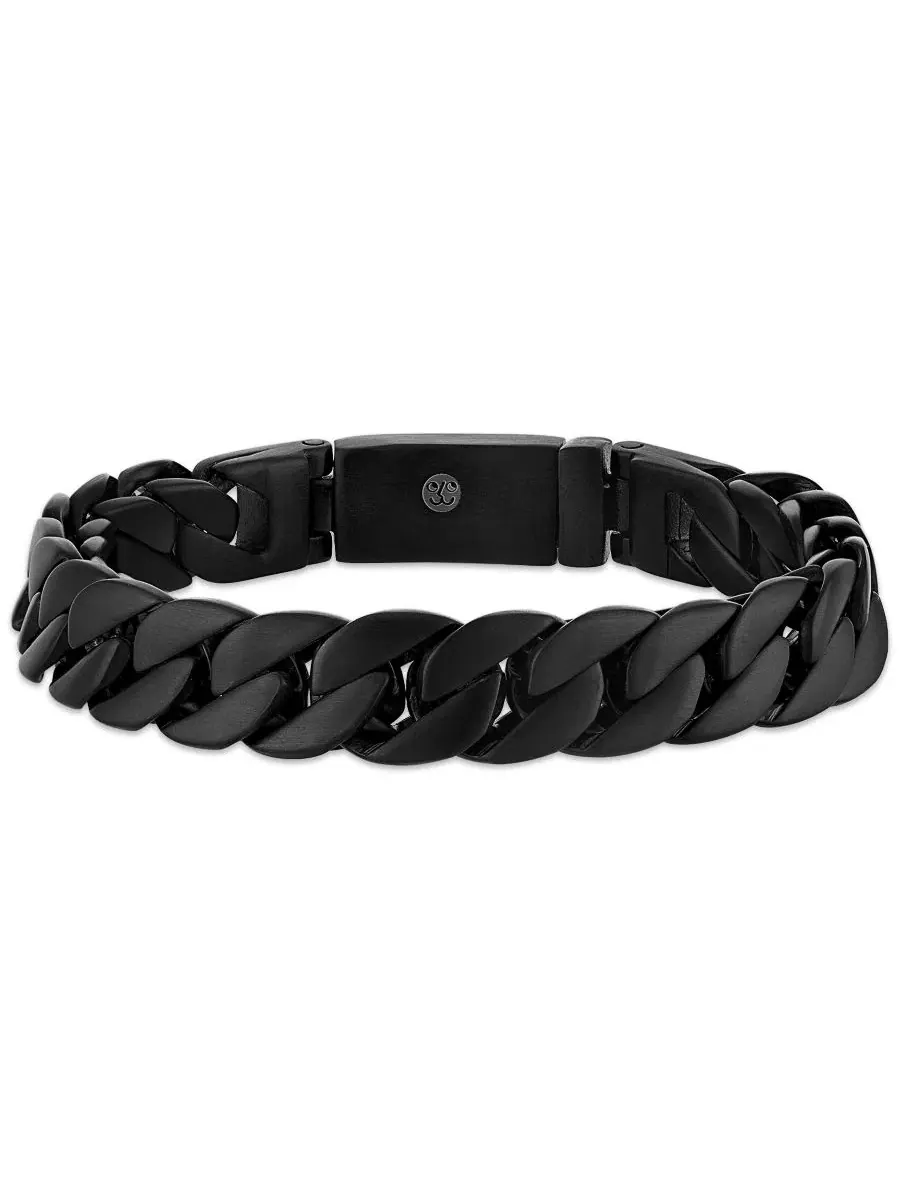 Черный двухслойный браслет-цепочка из нержавеющей стали Esquire Men'S Jewelry — черный