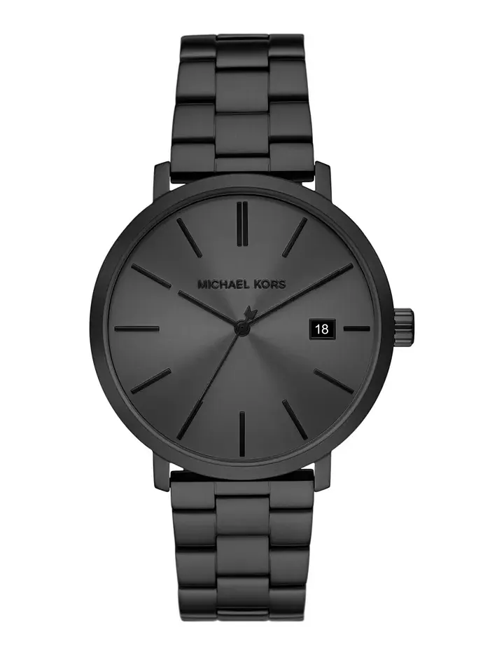 Мужские часы Blake Three-Hand Date, черные, из нержавеющей стали, 42 мм Michael Kors