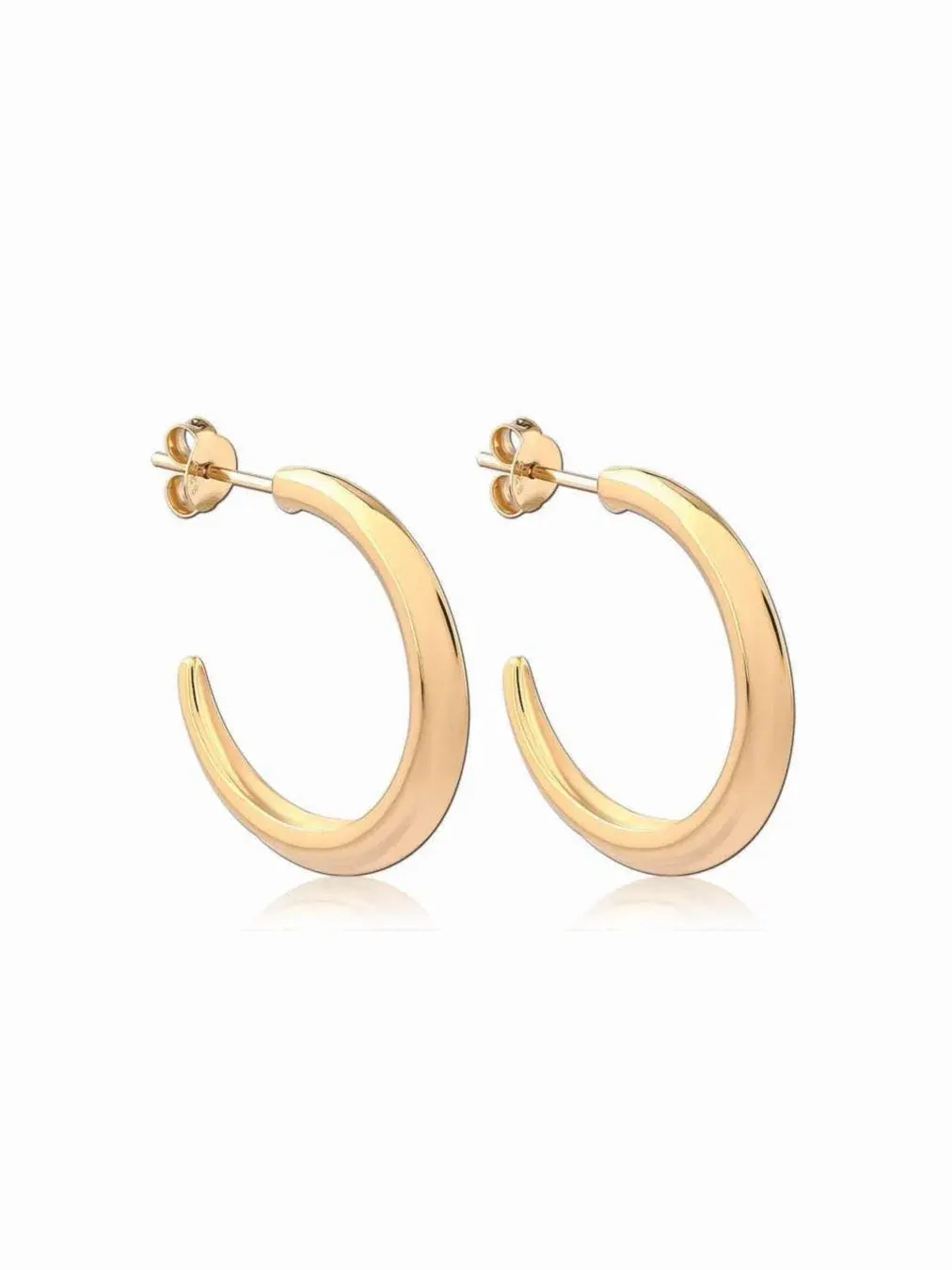 Серьги-кольца Crescent Hoops с покрытием 18k золотом, диаметр 2,5 см Astor & Orion — золотистый
