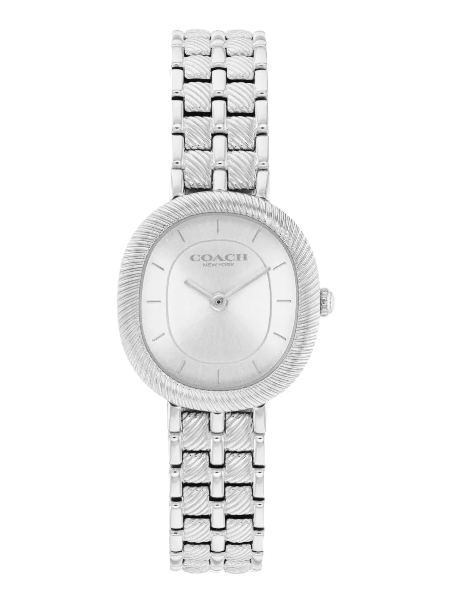 Женские часы Harlow Silver Tone Stainless Steel Bracelet Watch, 23.8mm COACH