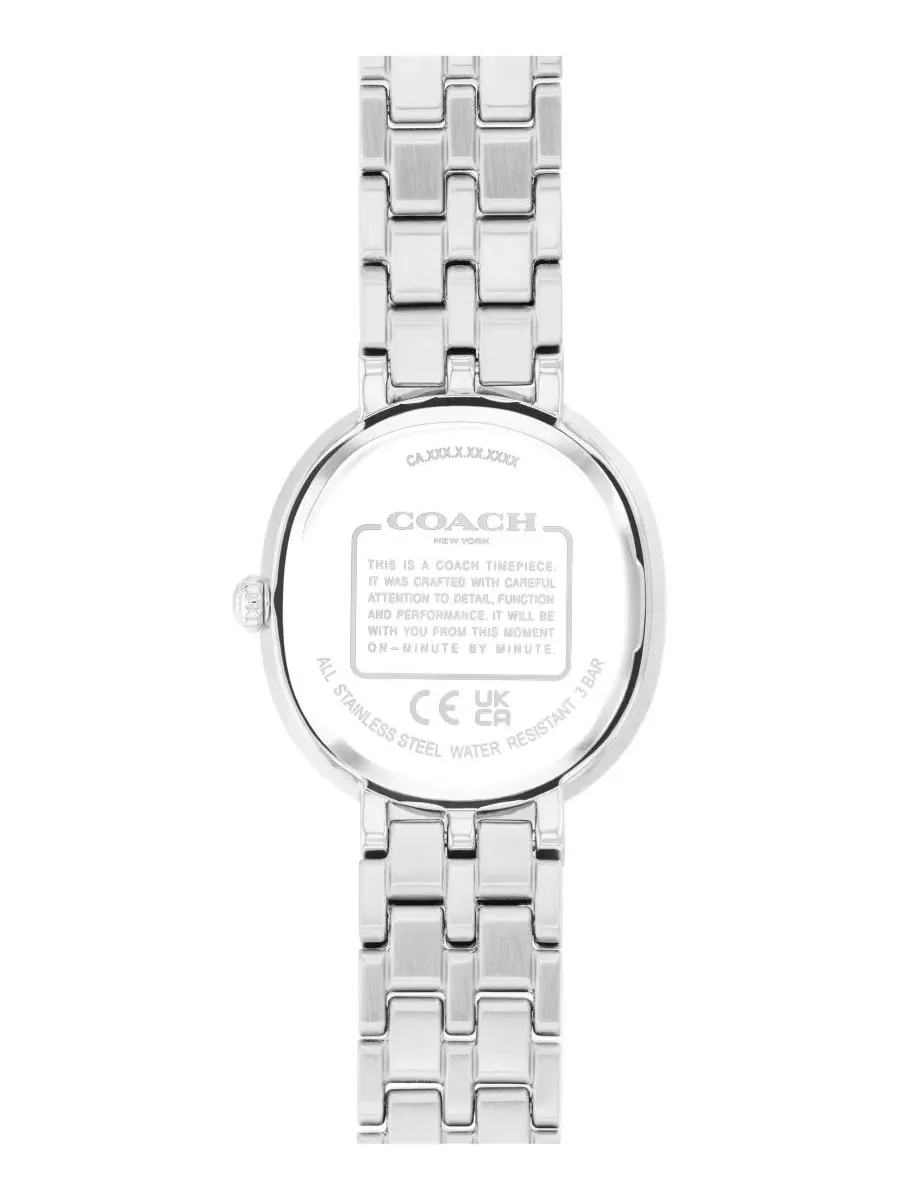 Женские часы Harlow Silver Tone Stainless Steel Bracelet Watch, 23.8mm COACH — изображение 2 из 5, оттенок серебряный