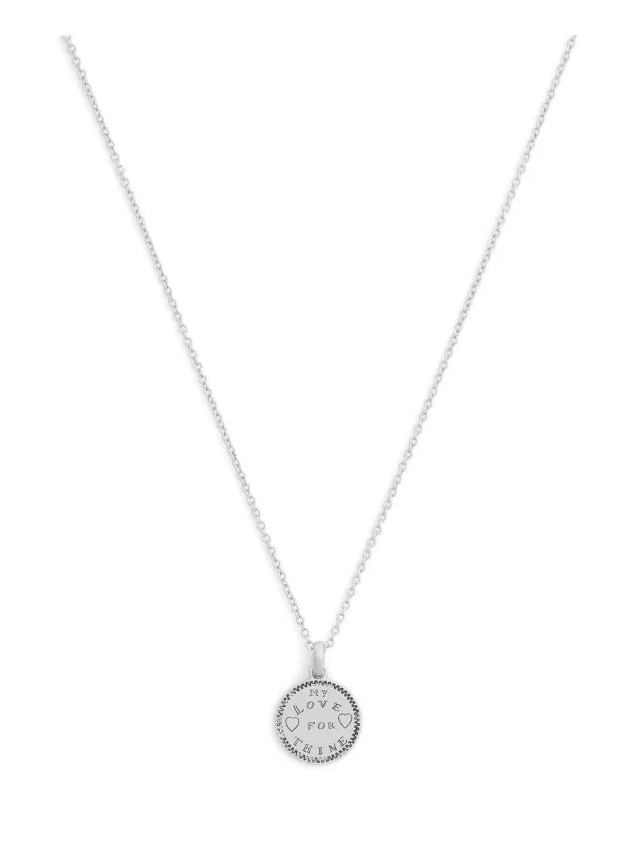 Кулон-подвеска с цепочкой My Love Coin COACH — изображение 2 из 6, оттенок серебристый