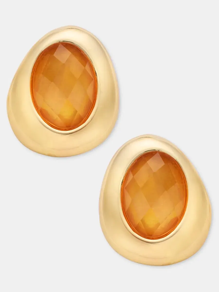 Серьги-пусеты с гранеными камнями Anne Klein