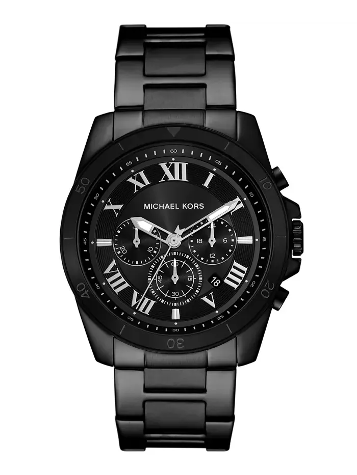 Мужские часы Alek Chronograph, черные, из нержавеющей стали, 44 мм Michael Kors