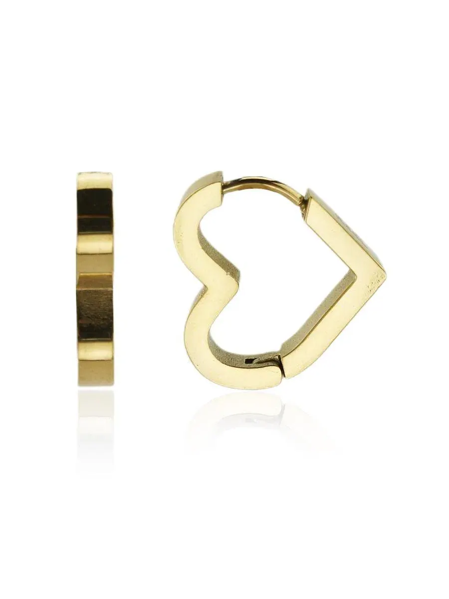 Серьги-кольца в форме сердца Rebl Jewelry