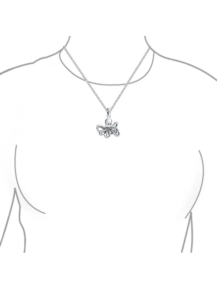 Кулон-подвеска в виде краба с цепочкой Bling Jewelry — изображение 3 из 3, оттенок серебряный