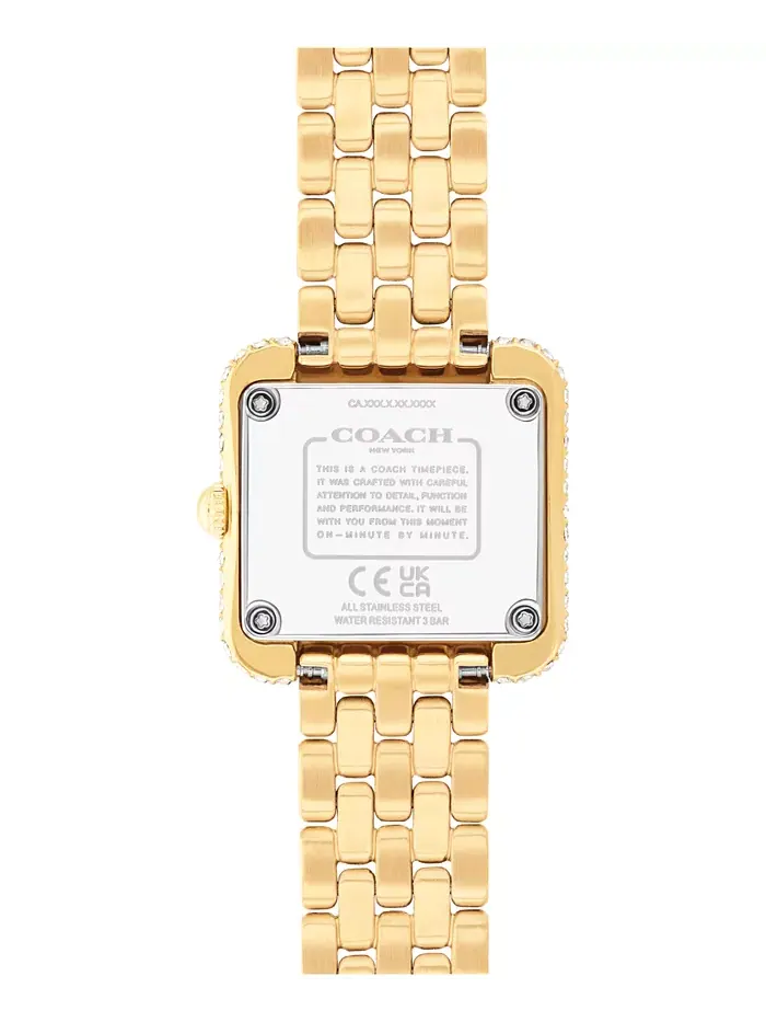 Женские часы Cass Gold Tone на стальном браслете 24 мм Coach — изображение 2 из 6