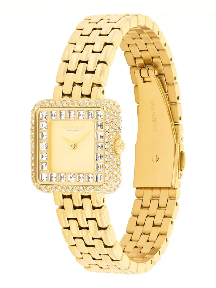 Женские часы Cass Gold Tone на стальном браслете 24 мм Coach — изображение 3 из 6
