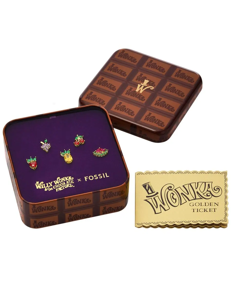 Серьги-подвески X Willy Wonka Special Edition для женщин, выполненные из нержавеющей стали — изображение 2 из 6