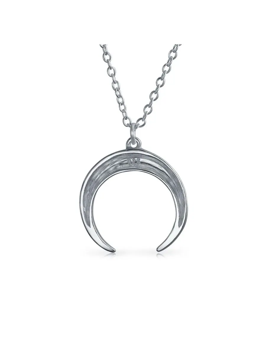 Подвеска-кулон с полумесяцем, серебро Bling Jewelry — изображение 2 из 3, оттенок серебряный