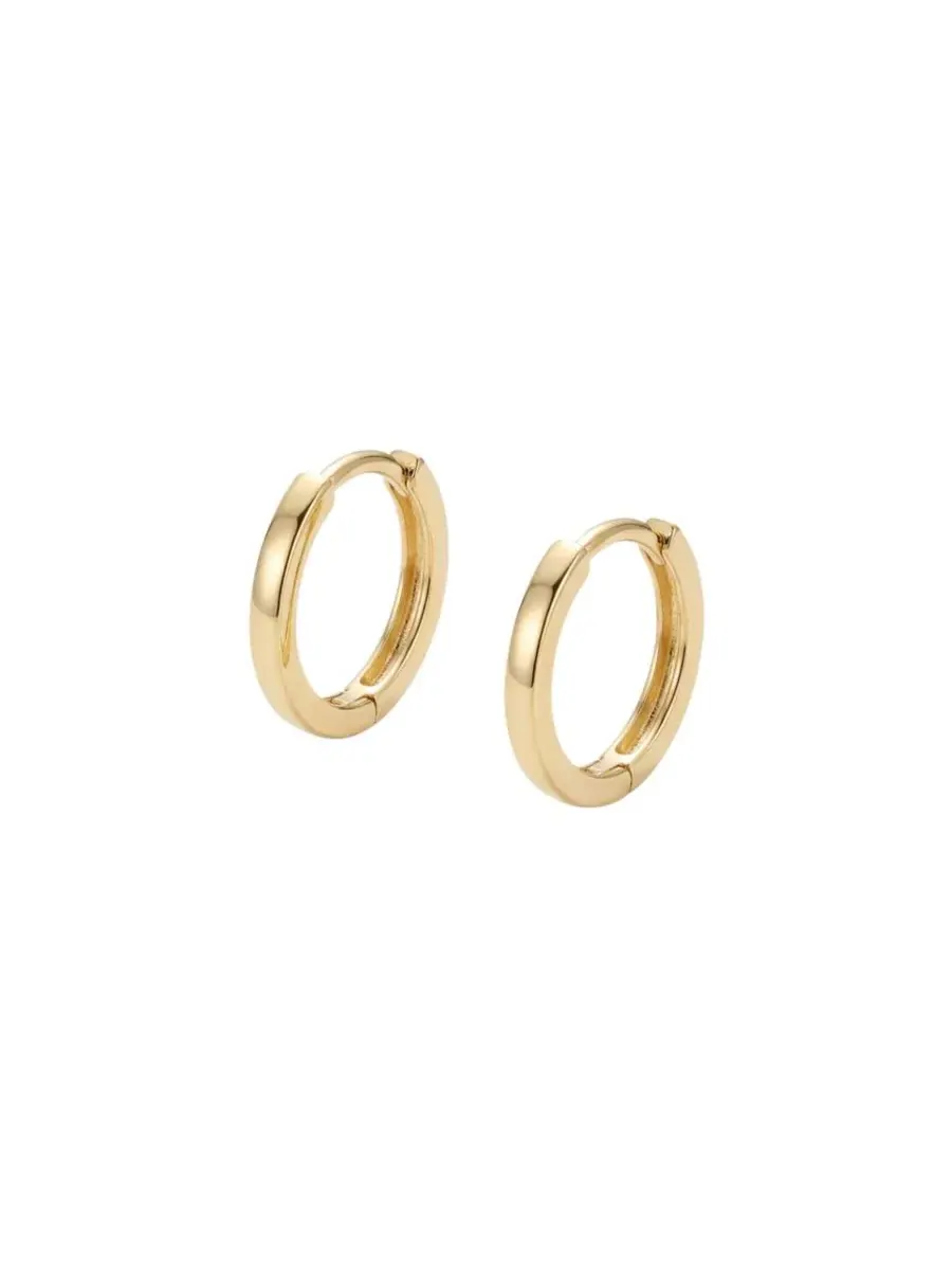 Серьги-конго 7,5 мм с хай-полиш покрытием, модель Huggie Hoop The M Jewelers — золотистый